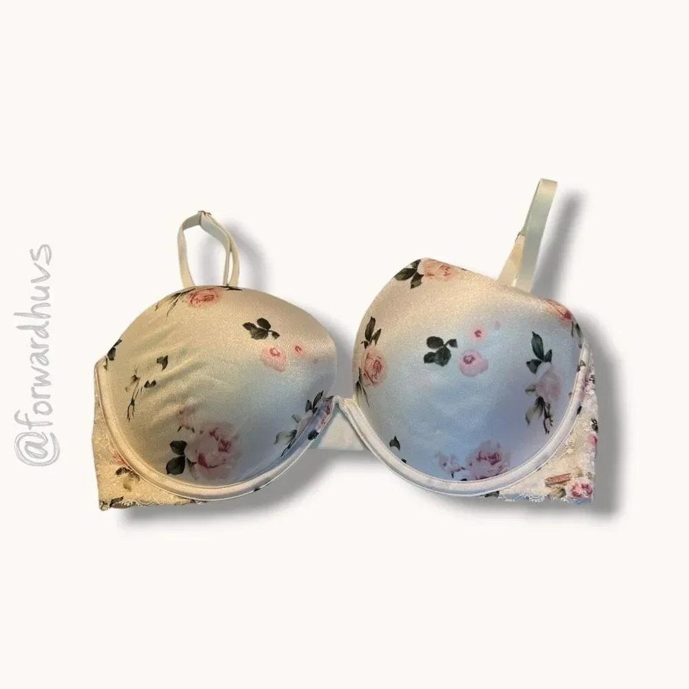 Victoria’s Secret PINK Plunge Push‑Up Multi‑Way Bra – Size 34D